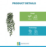 Hanging Artificial Pothos / Philodendron  Plant UV Resistant 85cm