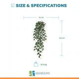 Hanging Artificial Pothos / Philodendron Plant UV Resistant 105cm