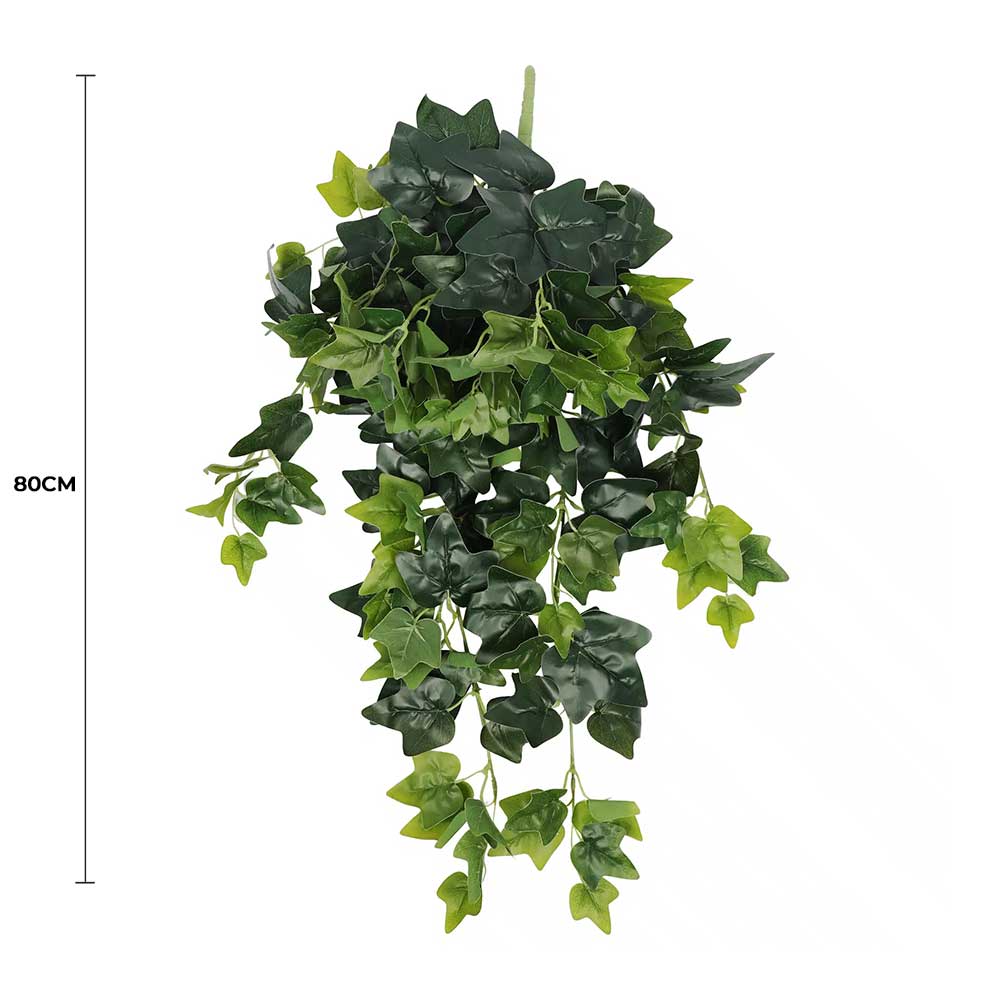 Premium English Hanging Green Artificial Ivy Bush 80cm
