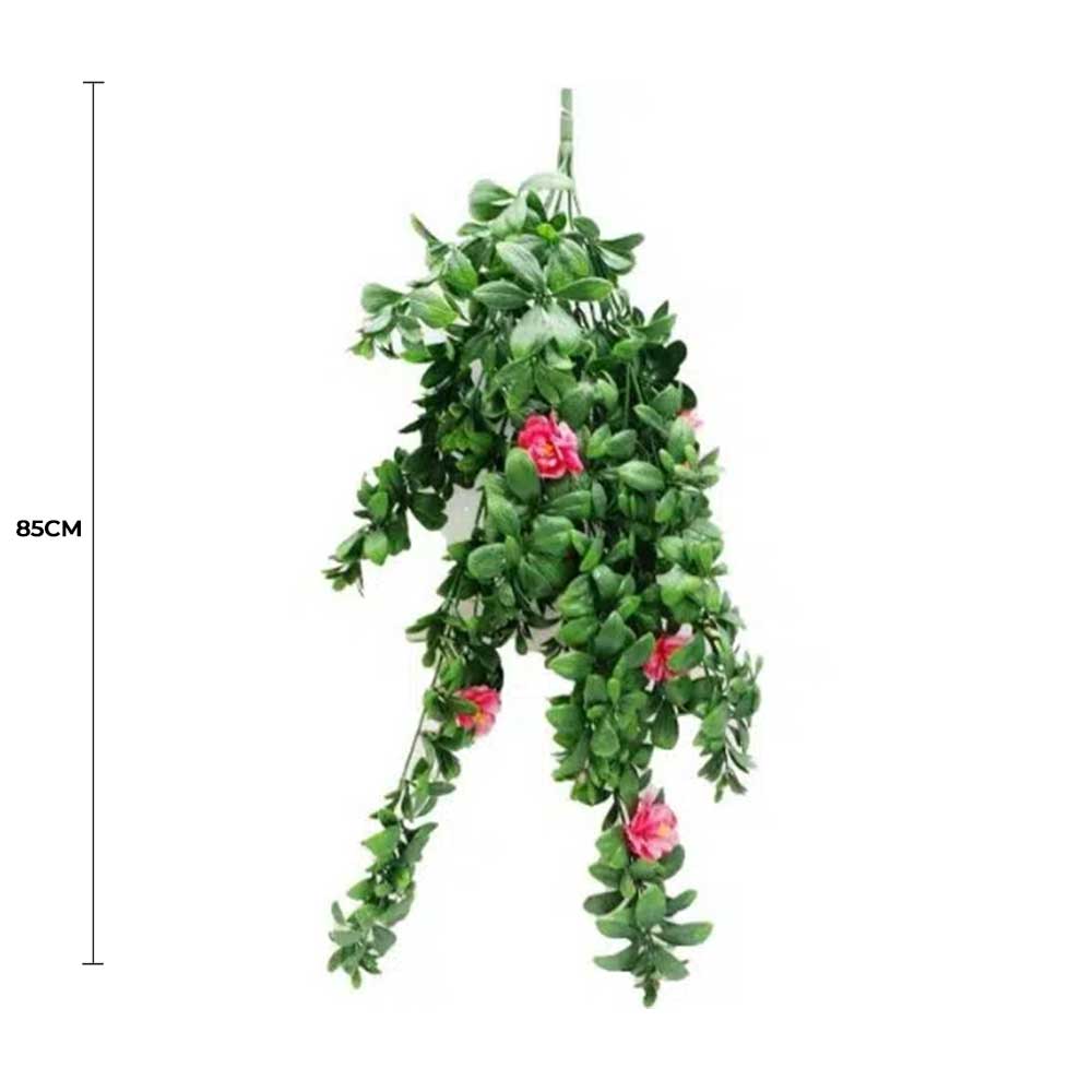 Hanging Pink Rose Stem UV Resistant 85cm