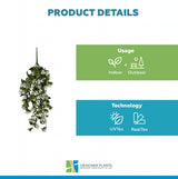 Hanging White Artificial Bougainvillea Plant UV Resistant 90cm