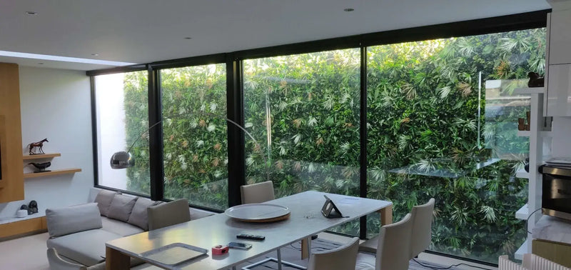 After – Wild tropics panel installed on brick wall
