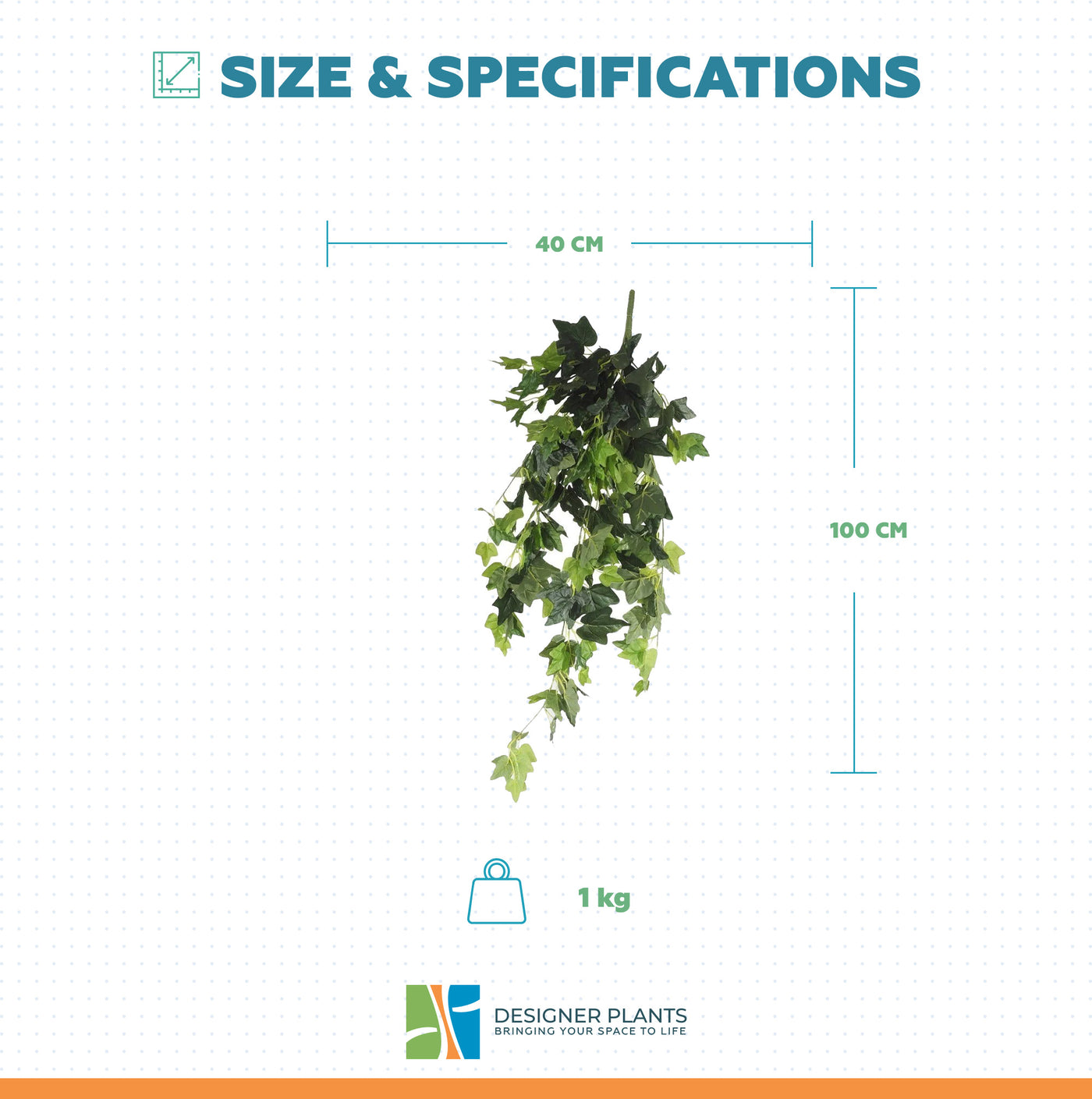 Ivy Garland Bush UV Treated 100cm