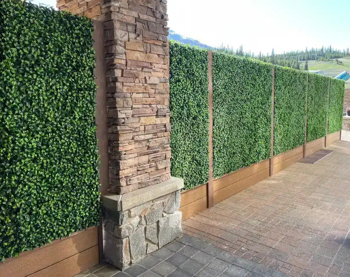 Jasmine Hedge Screen Green Wall Panel UV Resistant 100cm x 100cm