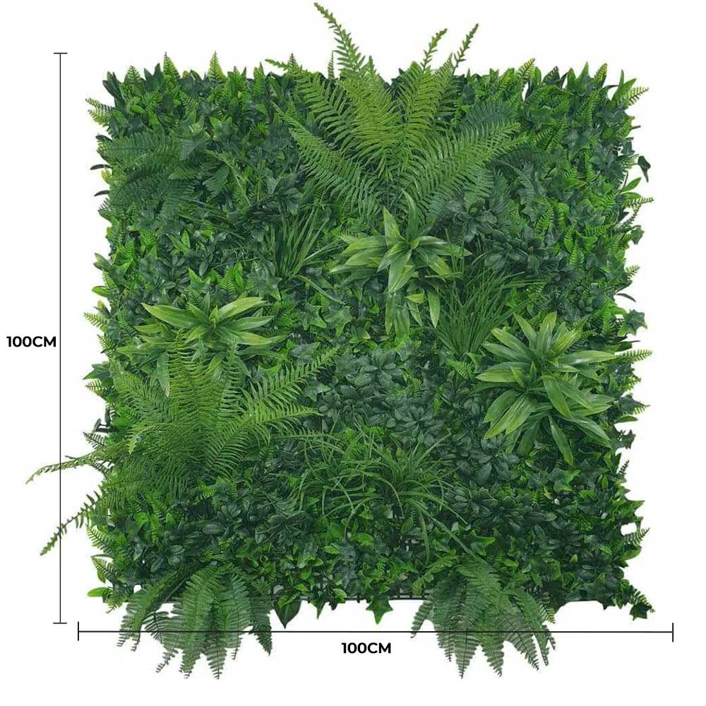 Jungle Fern Vertical Garden / Green Wall UV Resistant 1m x 1m