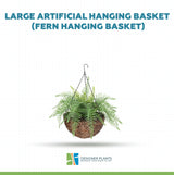 Large Artificial Hanging Basket (Fern Hanging Basket) UV Resistant