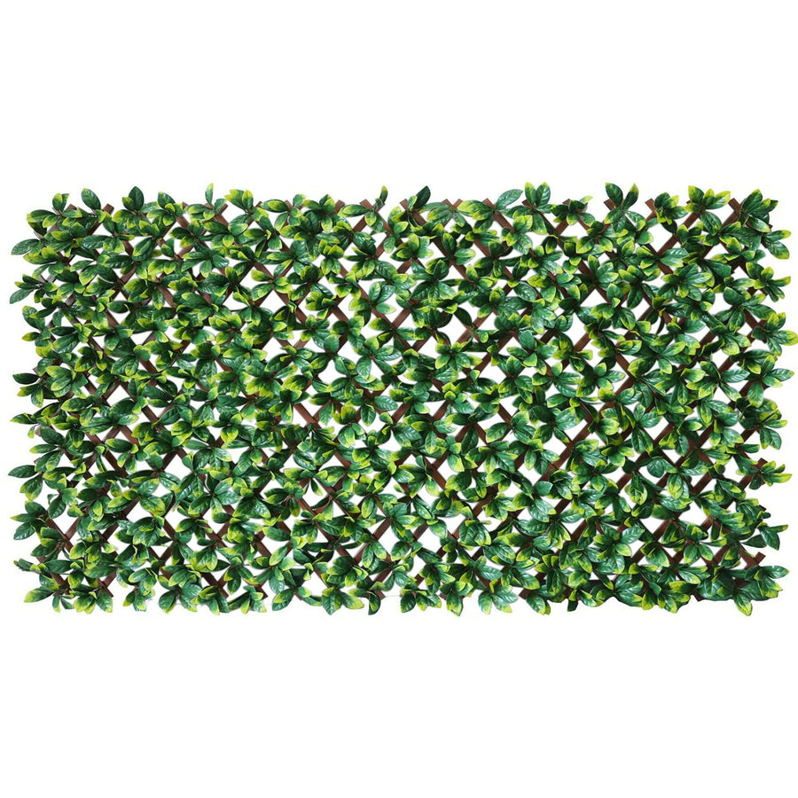 Premium Durable Laurel Leaf Artificial Hedge Extendable Trellis / Screen 2 Meter By 1 Meter UV Resistant (PVC)