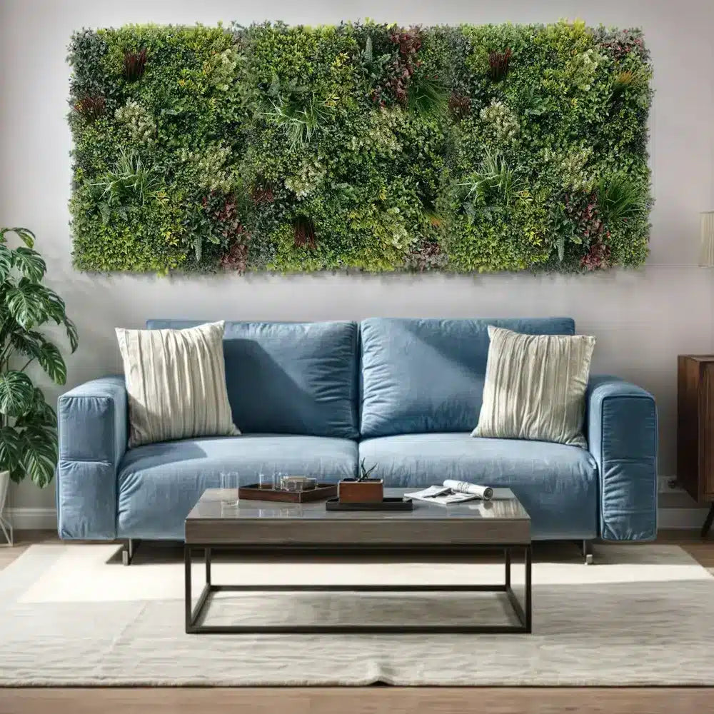Luxury Triptych Vertical Garden / Living Wall Set 3 of Pieces 1m x 1m (3 SQM Set) UV Resistant