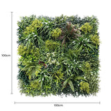 Luxury Lush Spring Recycled Vertical Garden / Green Wall UV Resistant 100cm x 100cm