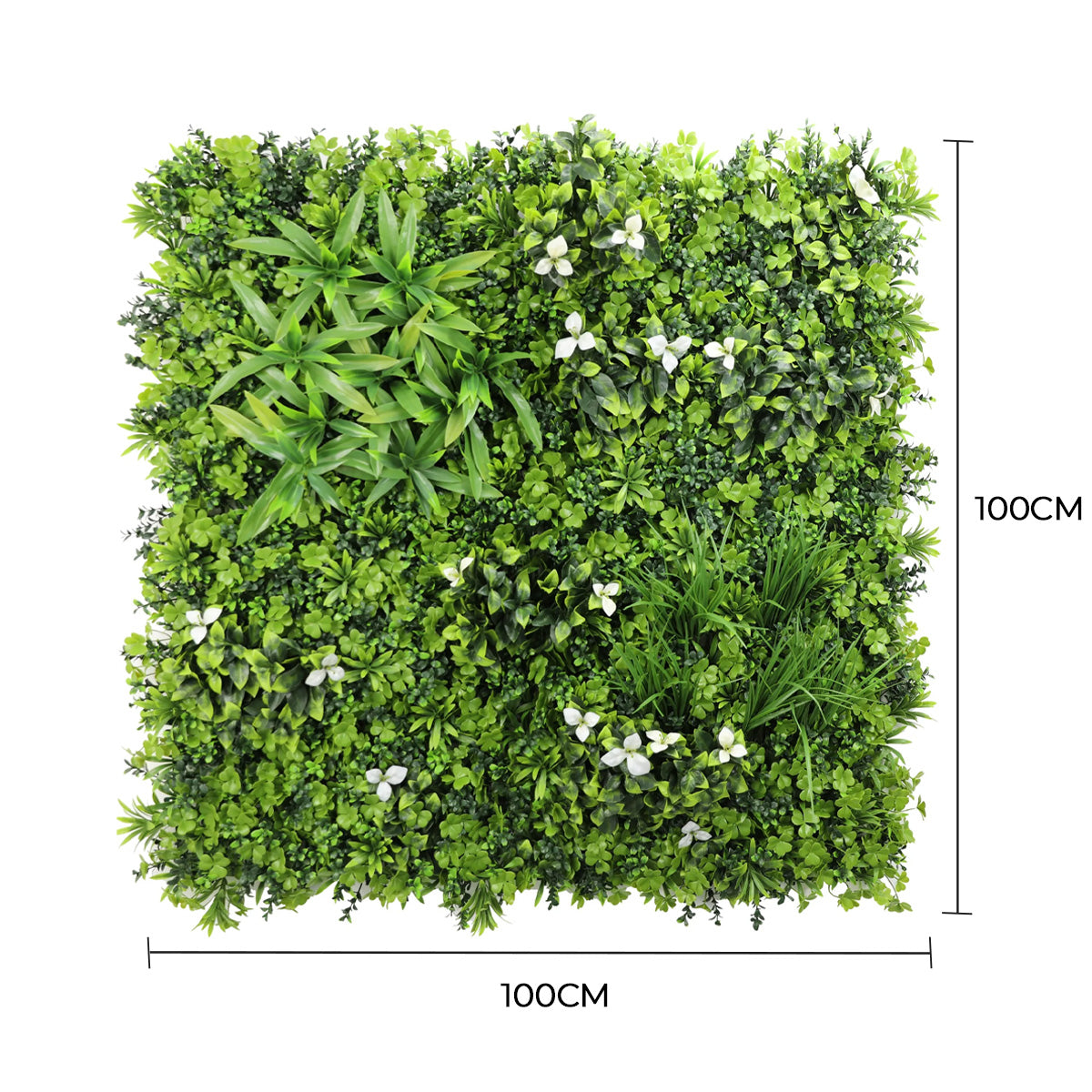 Luxury White Oasis Vertical Garden / Green Wall UV Resistant 1m x 1m