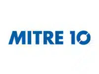 The blue and white MITRE 10 logo on a plain white background.