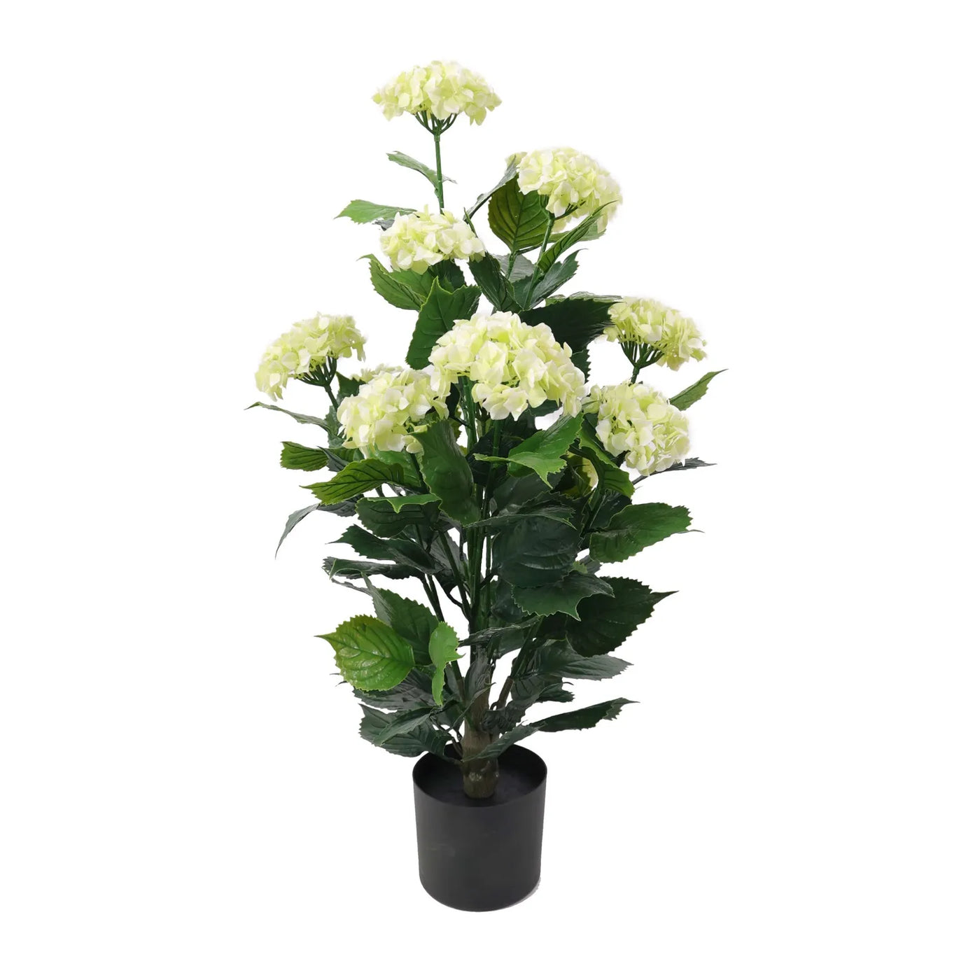 Premium Artificial Flowering White Hydrangea Tree 90cm UV Resistant - Designer Plants