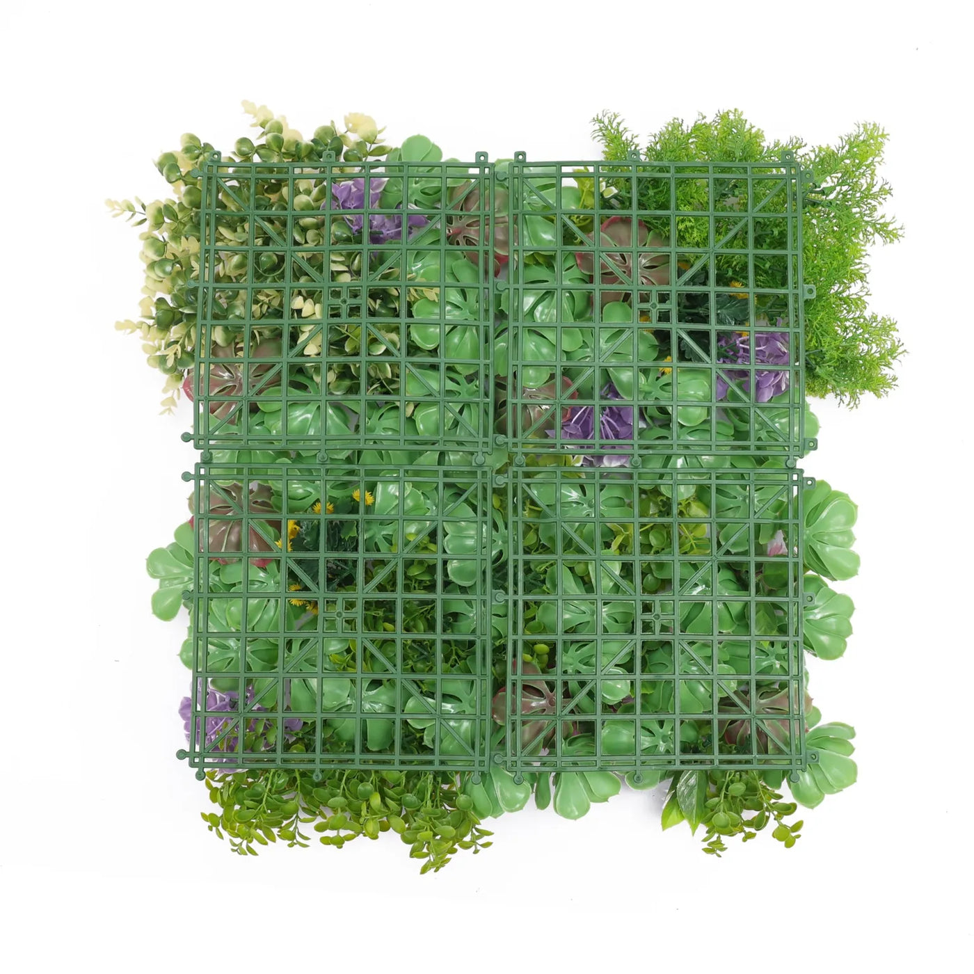 Artificial Dense Succulent Green Wall / Vertical Garden Panel 50cm x 50cm UV Resistant