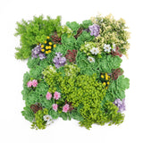 Artificial Dense Succulent Green Wall / Vertical Garden Panel 50cm x 50cm UV Resistant - Designer Plants