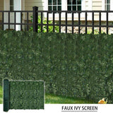 Artificial Ivy Leaf Hedging & Privacy Screen (shade cloth backing fake ivy) 3m x 1m Roll - Designer Plants