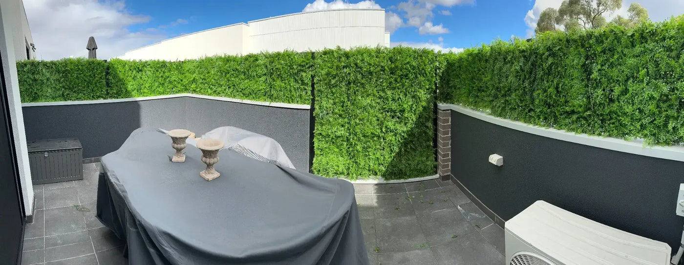 Mediterranean Fern Vertical Garden / Green Wall UV Resistant 1m x 1m
