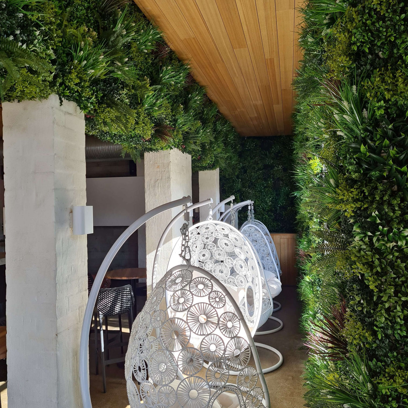 Luxury Lush Spring Recycled Vertical Garden / Green Wall UV Resistant 100cm x 100cm