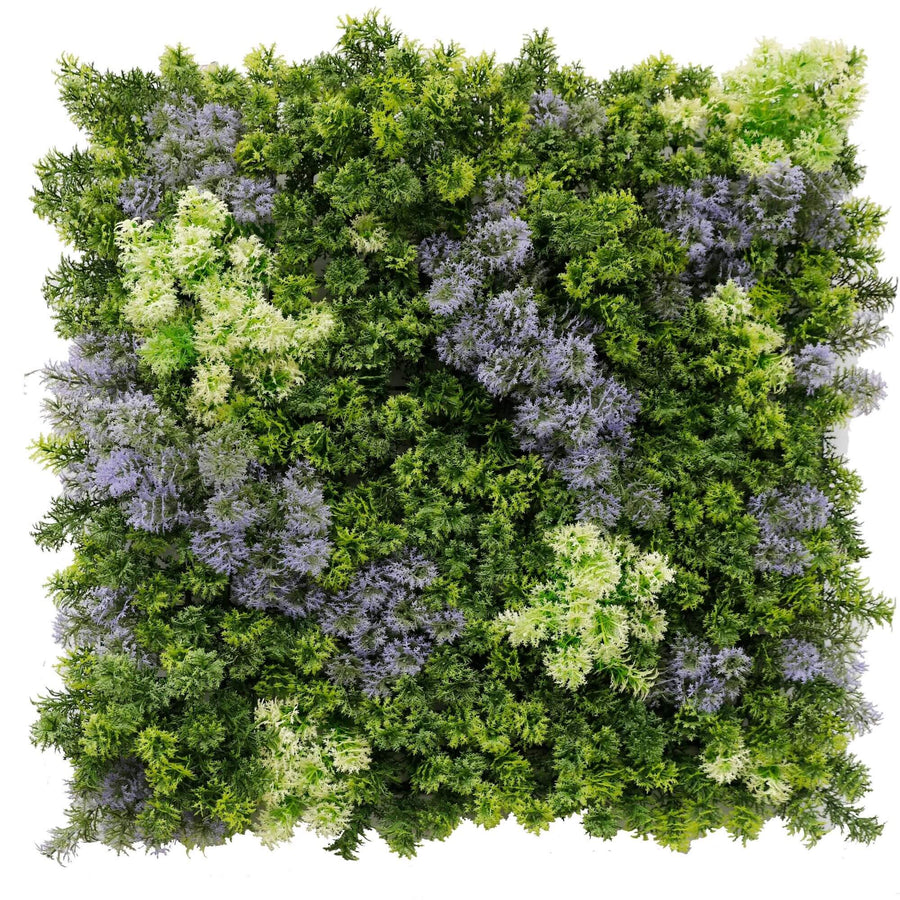 Vivid Purple and Green Moss Panel UV Resistant 100cm x 100cm (Back Order Only) - Designer Plants