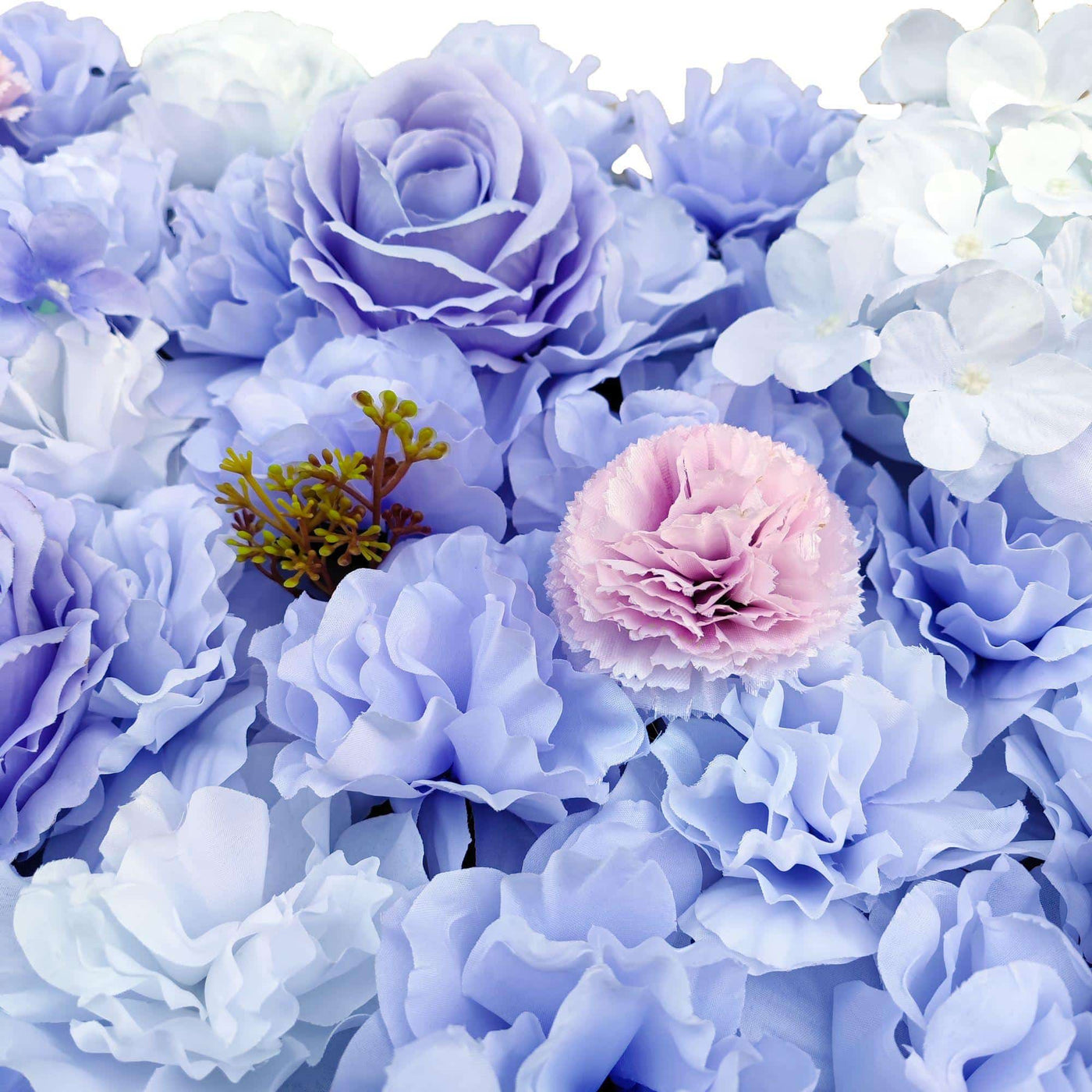 Artificial Flower Wall Backdrop Panel 40cm x 60cm Mixed Lilac Flowers