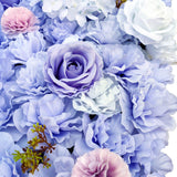 Artificial Flower Wall Backdrop Panel 40cm x 60cm Mixed Lilac Flowers