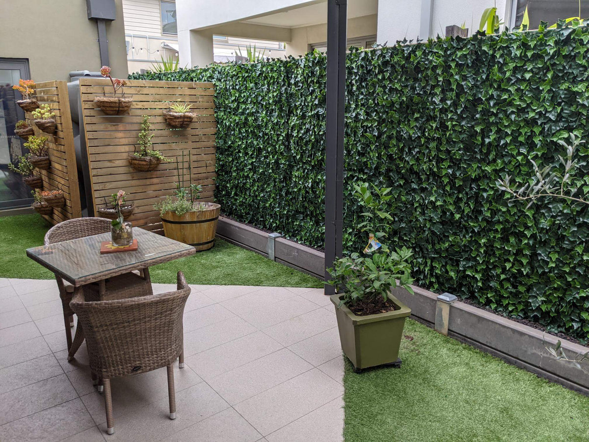 Boston Ivy Leaf Screen Green Wall Panel UV Resistant 1m x 1m
