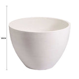 Polished Vintage White Planter Bowl 30cm