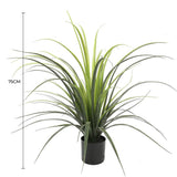 Potted Artificial Long Grass (Yucca Grass) 75cm UV Resistant