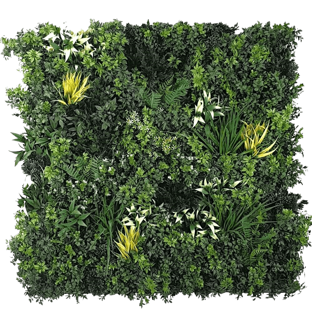 Green Forest Bespoke Commercial Grade Metal Backed Vertical Garden / Green Wall UV Resistant 1m x 1m Fire Retardant