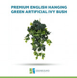 Premium English Hanging Green Artificial Ivy Bush 80cm