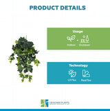 Premium English Hanging Green Artificial Ivy Bush 80cm