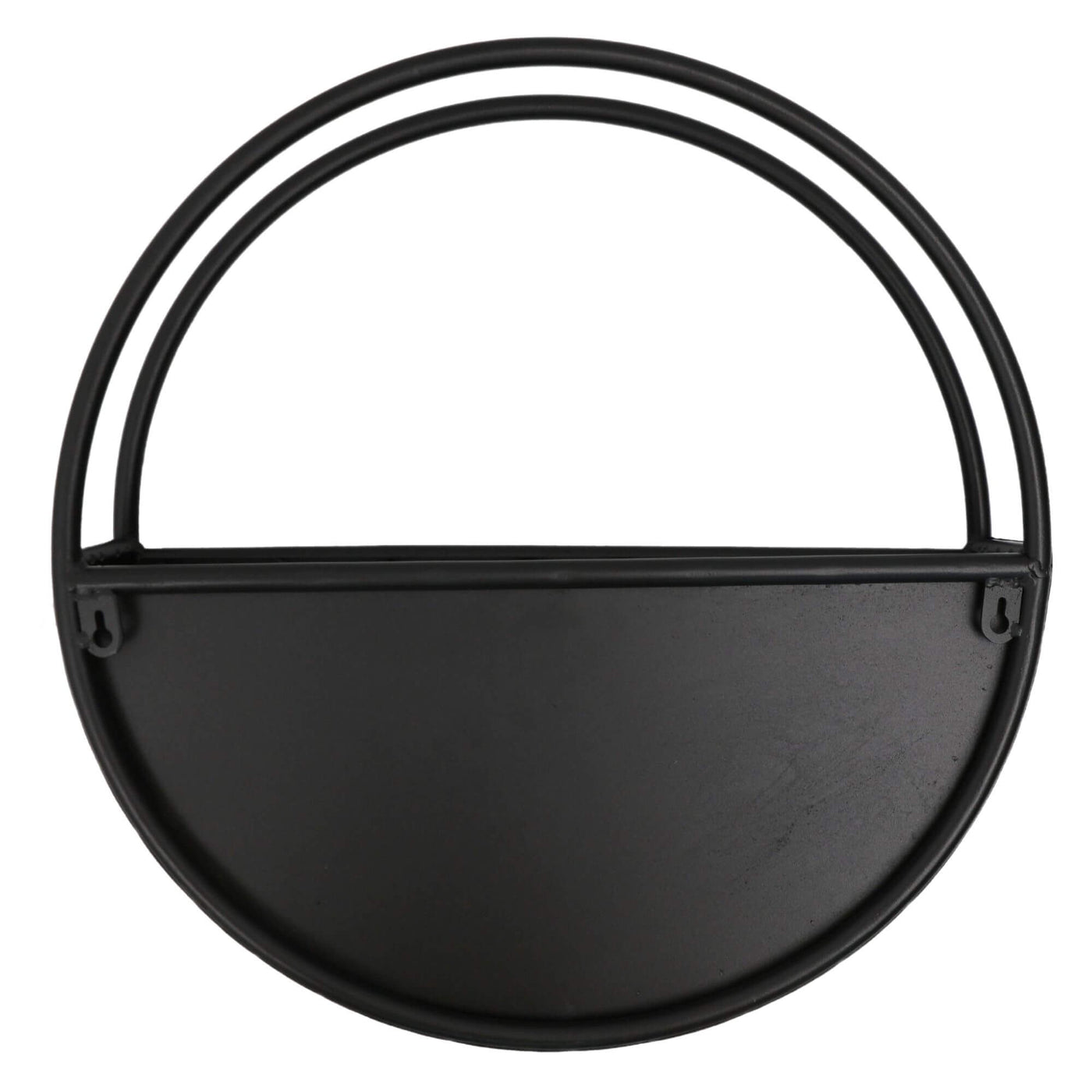 Premium Floating Half Moon / Semi Circle Metal Wall Planter | Onyx Black 45cm