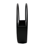 Premium Floating Half Moon / Semi Circle Metal Wall Planter | Onyx Black 45cm