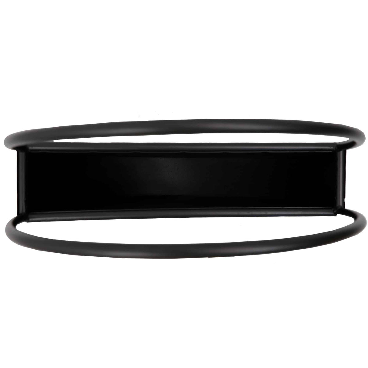 Premium Floating Half Moon / Semi Circle Metal Wall Planter | Onyx Black 45cm