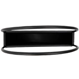 Premium Floating Half Moon / Semi Circle Metal Wall Planter | Onyx Black 45cm