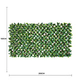 Premium Durable Laurel Leaf Artificial Hedge Extendable Trellis / Screen 2 Meter By 1 Meter UV Resistant (PVC)