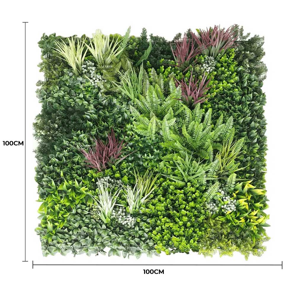 Premium Urban Greenery Artificial Vertical Garden / Green Wall UV Resistant 1m x 1m (Exclusive Model)