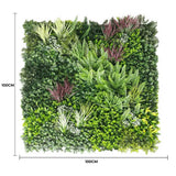 Premium Urban Greenery Artificial Vertical Garden / Green Wall UV Resistant 1m x 1m (Exclusive Model)