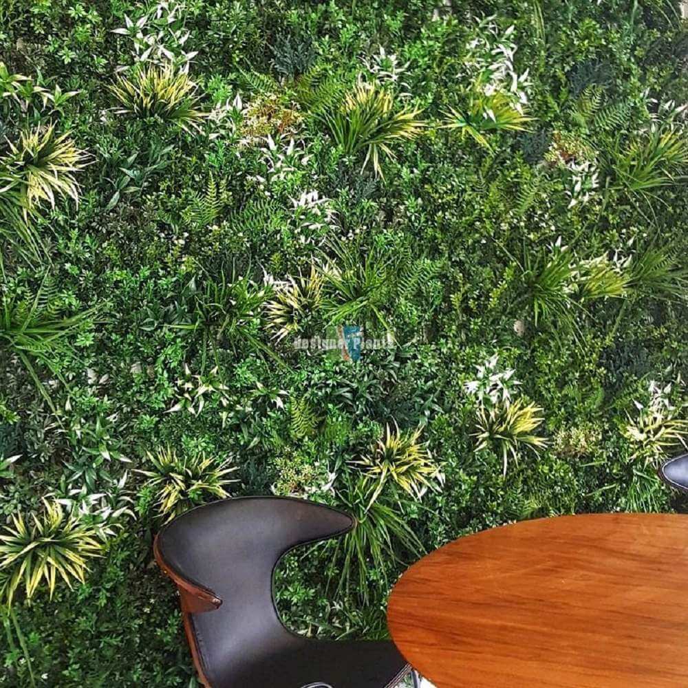 Green Forest Bespoke Commercial Grade Metal Backed Vertical Garden / Green Wall UV Resistant 1m x 1m Fire Retardant