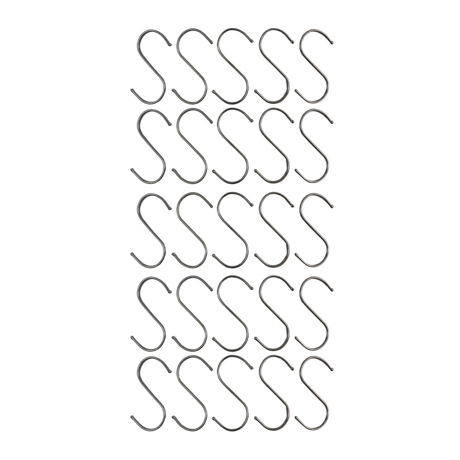 Stainless Steel Hanging S Hooks 12cm X 6cm 25 Pieces - Designer Plants
