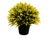 Small Potted Artificial Decorative Yellow Lily Plant UV Resistant 20cm