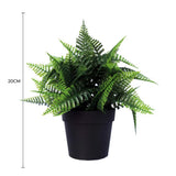 Small Potted Artificial Persa Boston Fern Plant UV Resistant 20cm