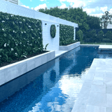 Luxury Snowy White Vertical Garden / Green Wall UV Resistant 100cm x 100cm