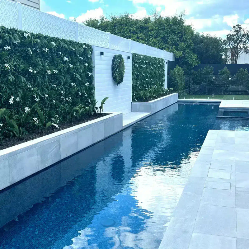 Stunning Snowy White Panel in a Pool Area