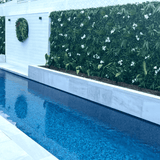 Luxury Snowy White Vertical Garden / Green Wall UV Resistant 100cm x 100cm