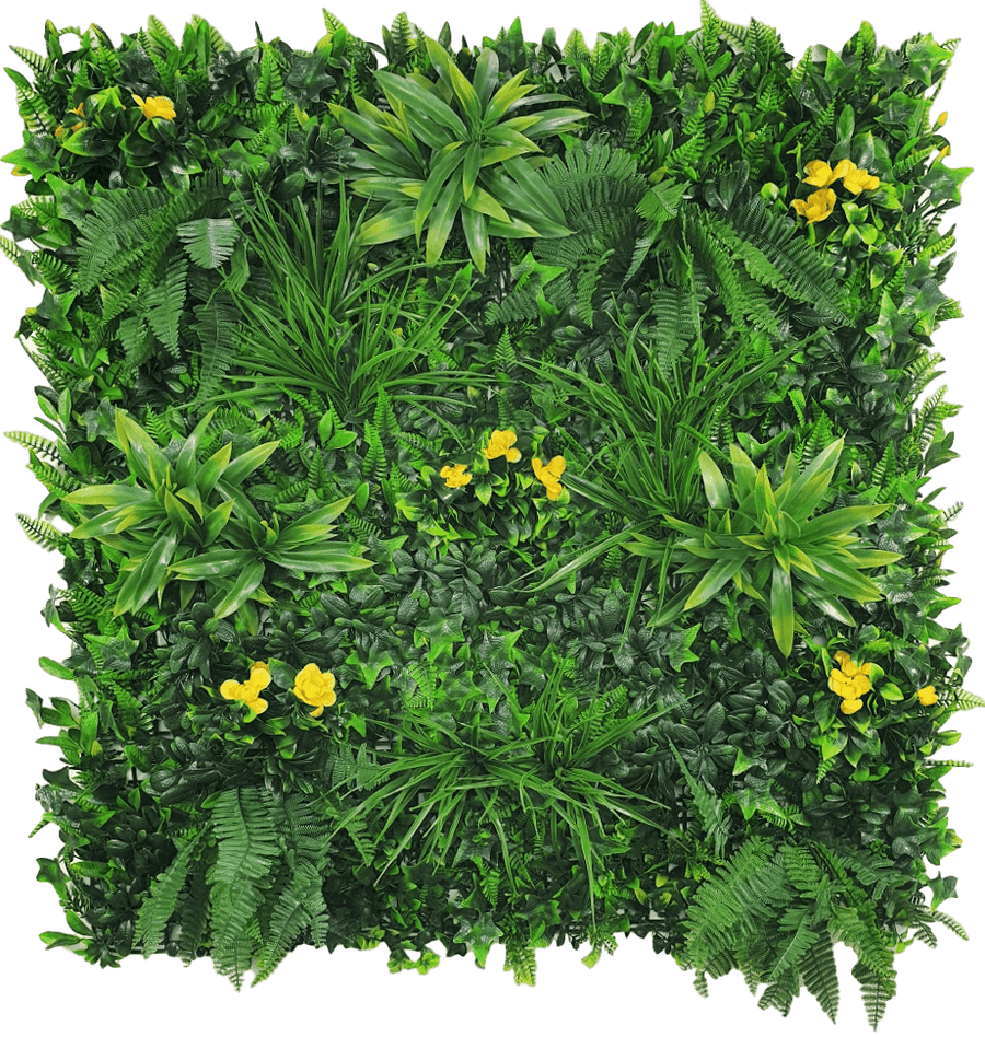 Yellow Rose Vertical Garden / Green Wall UV Resistant Sample - Designer Plants