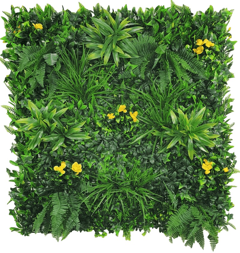 Yellow Rose Vertical Garden / Green Wall UV Resistant 100cm x 100cm
