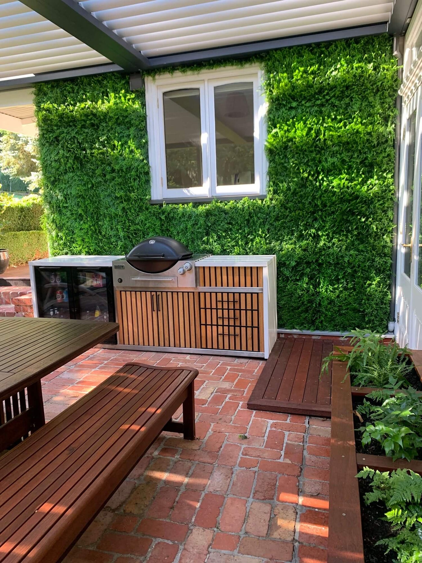 Mediterranean Fern Vertical Garden / Green Wall UV Resistant SAMPLE