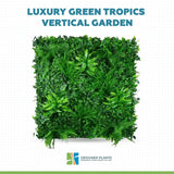 Luxury Green Tropics Vertical Garden/Green Wall UV Resistant 1m x 1m