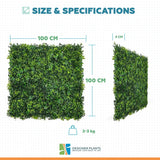 Luxury Spring Sensation Hedge Screen Green Wall Panel UV Resistant 100cm x 100cm