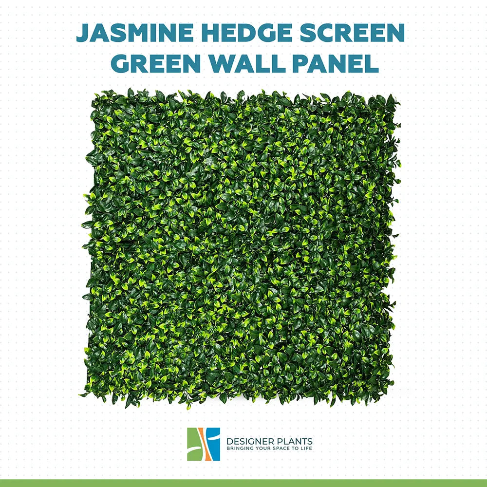 Jasmine Hedge Screen Green Wall Panel UV Resistant 100cm x 100cm